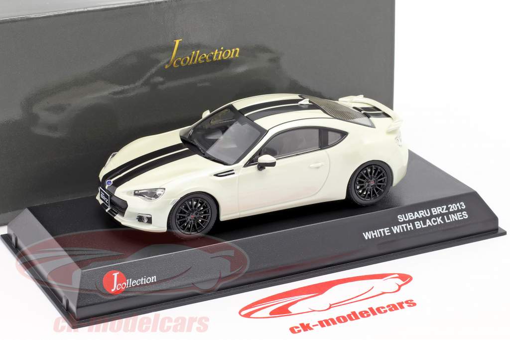 Subaru BRZ 建设年份 2013 白色 与 黑色的 条纹 1:43 Kyosho JCollection