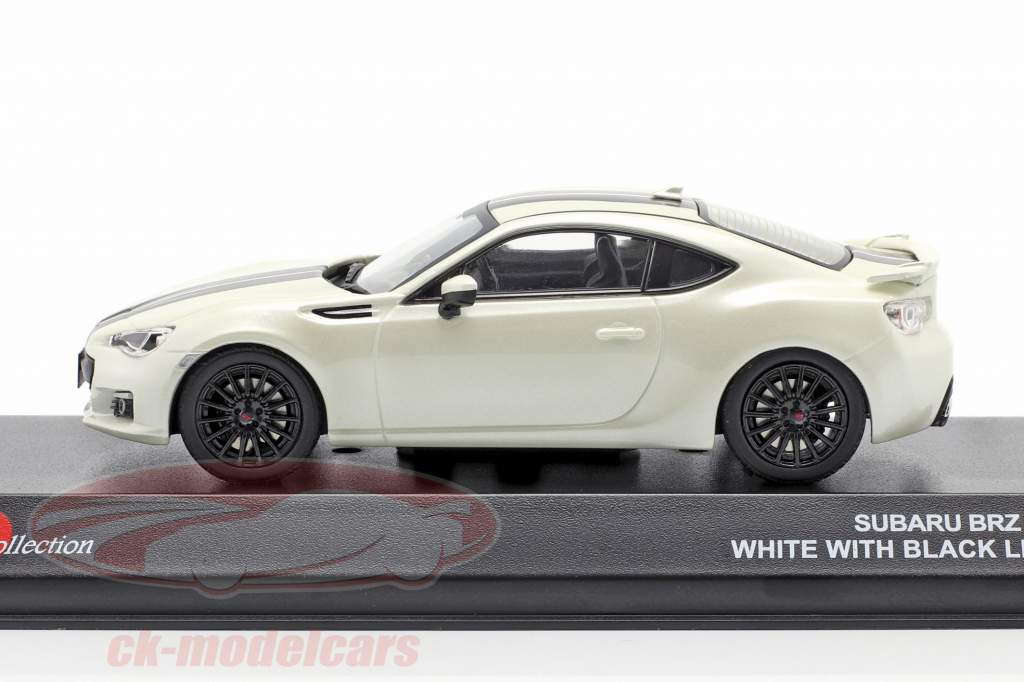 Subaru BRZ 建设年份 2013 白色 与 黑色的 条纹 1:43 Kyosho JCollection