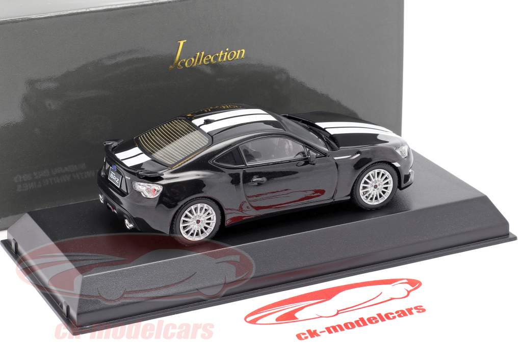 Subaru BRZ Año de construcción 2013 negro con los blancos Rayas 1:43 Kyosho JCollection