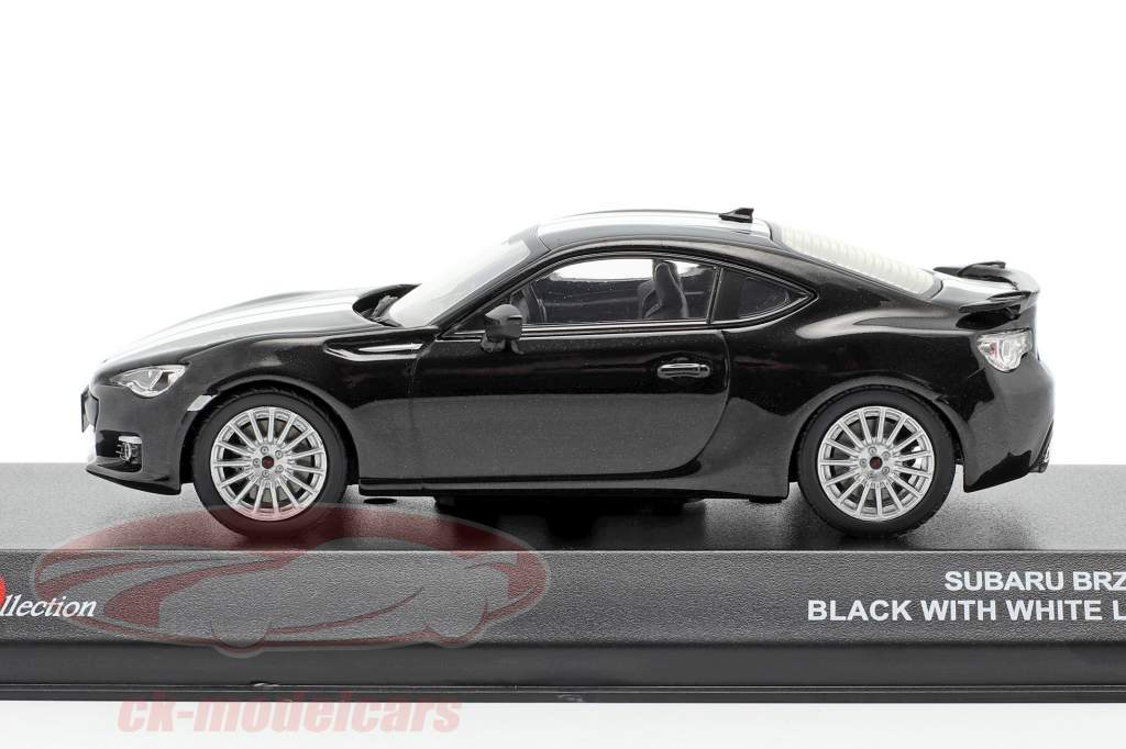 Subaru BRZ Año de construcción 2013 negro con los blancos Rayas 1:43 Kyosho JCollection