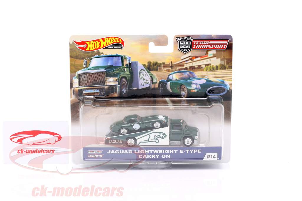 Set Team Transport: Jaguar Lightweight E-Type & Carry On 1:64 HotWheels
