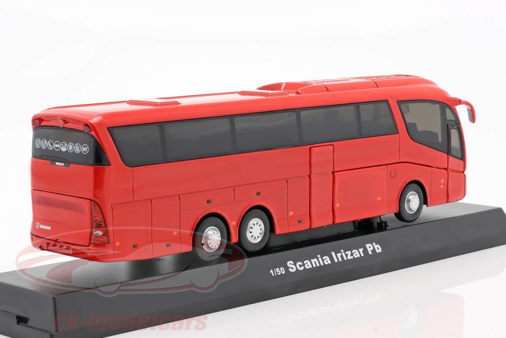 Scania Irizar Pb bus rød 1:50 Cararama