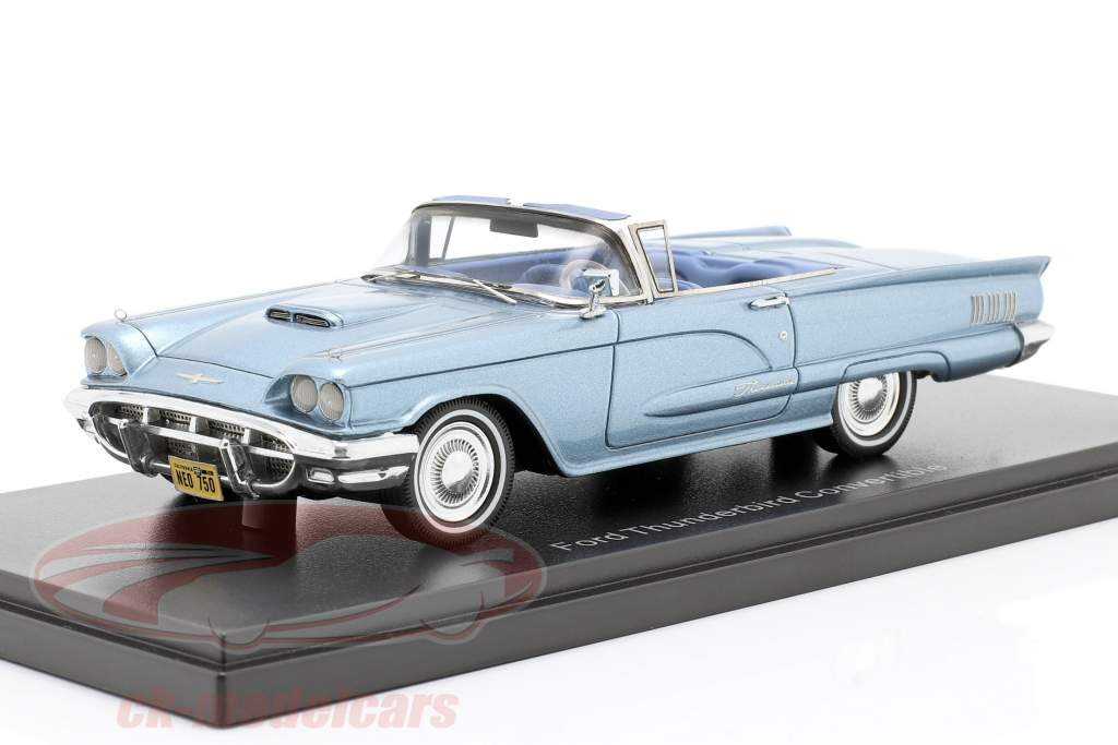 Ford Thunderbird Convertible Baujahr 1960 hellblau metallic 1:43 Neo