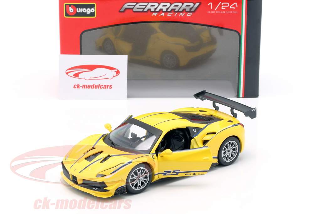 Ferrari 488 Challenge #25 gelb 1:24 Bburago