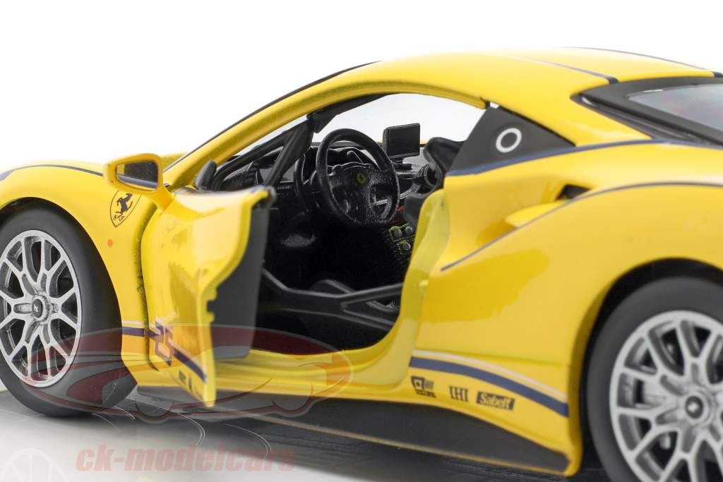 Ferrari 488 Challenge #25 amarelo 1:24 Bburago