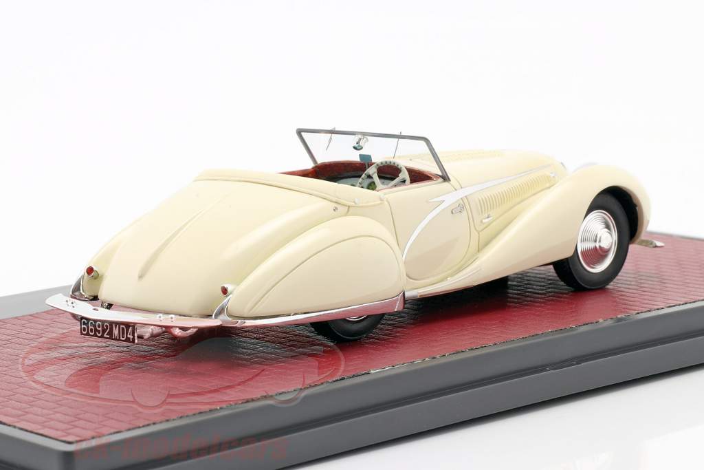 Talbot-Lago T150C Open Cabriolet Figoni & Falaschi 1936 crema blanco 1:43 Matrix