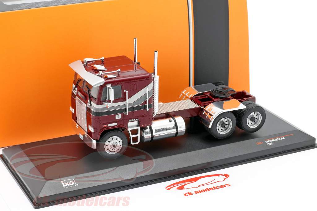 Freightliner FLA Camion Année de construction 1993 sombre rouge métallique 1:43 Ixo