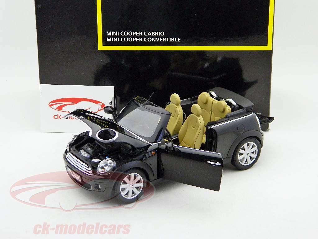 Mini Cooper Кабриолет черный / черный 1:18 Kyosho