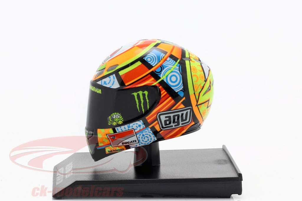 Valentino Rossi MotoGP Qatar 2011 AGV helmet 1:10 Minichamps