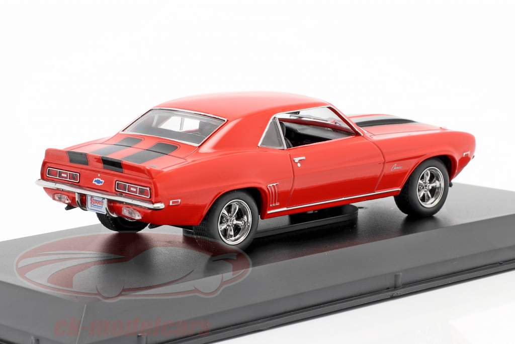 Chevrolet Camaro Byggeår 1969 rød / sort 1:43 Greenlight