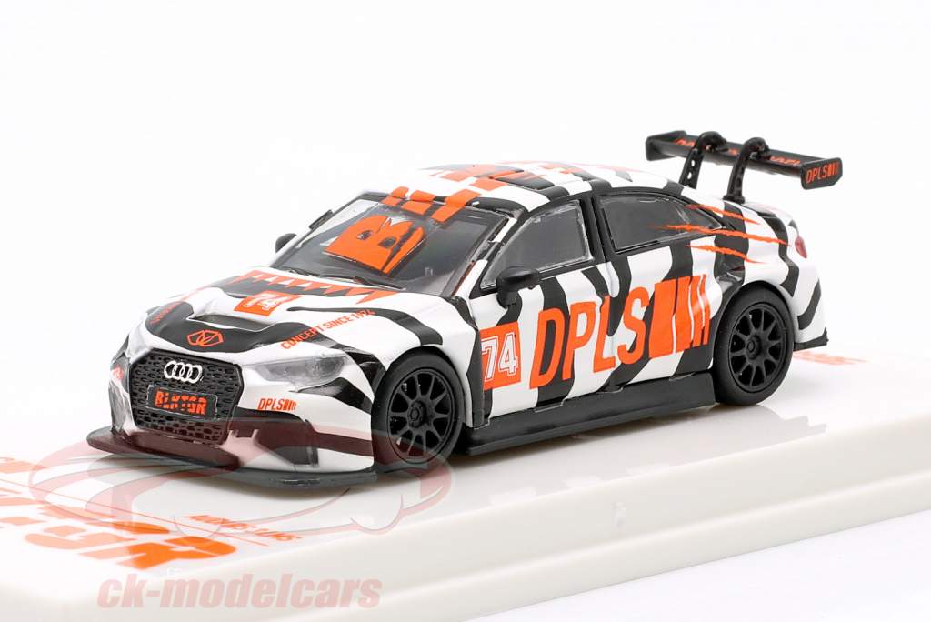 Audi RS3 LMS #74 DPLS Special Edition branco / preto / laranja 1:64 Tarmac Works