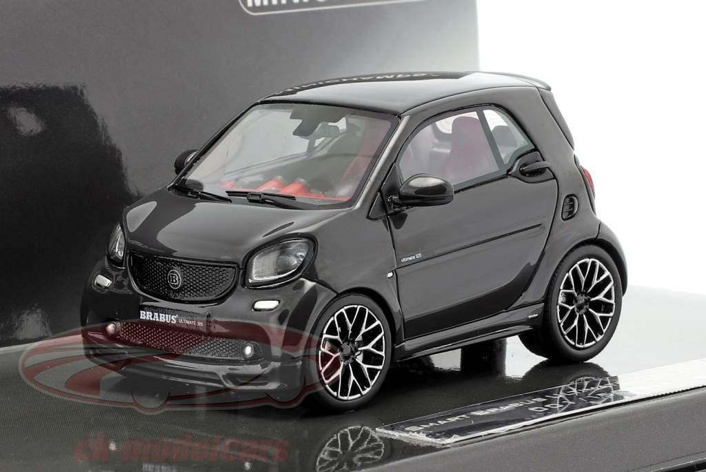 Smart Brabus Ultimate 125 Ano de construção 2017 preto 1:43 Minichamps