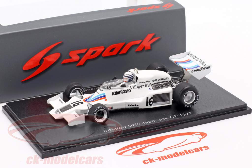 Riccardo Patrese Shadow DN8 #16 giapponese GP formula 1 1977 1:43 Spark