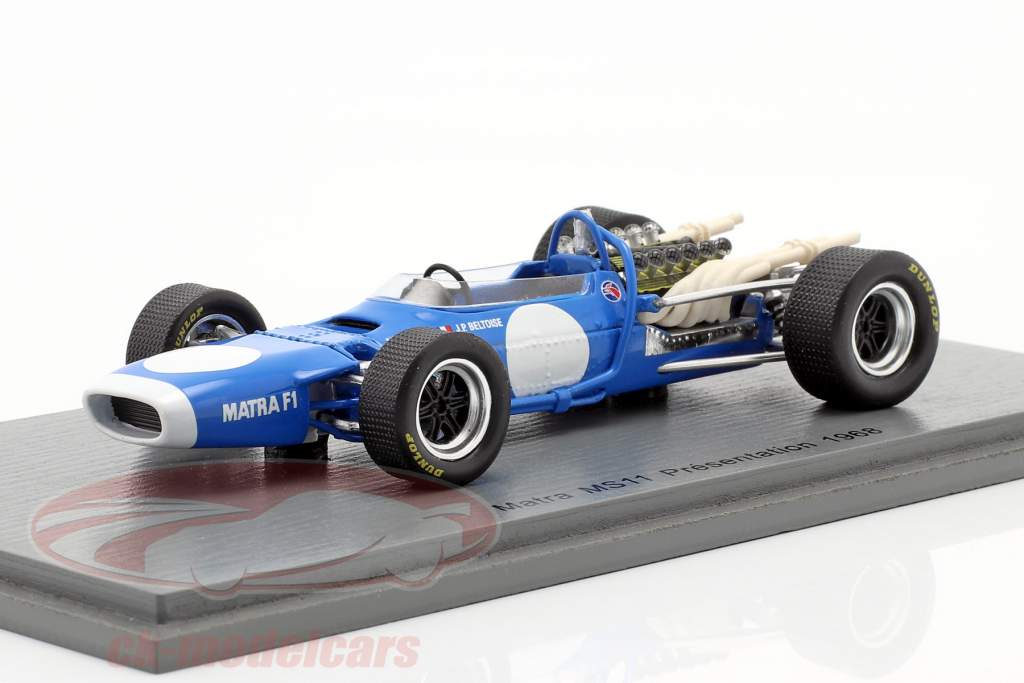 Jean-Pierre Beltoise Matra MS11 Presentation Car formula 1 1968 1:43 Spark