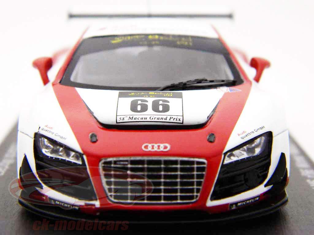 Audi R8 LMS #66 Winner Macau GT Cup 2011 E. Mortara 1:43 Spark