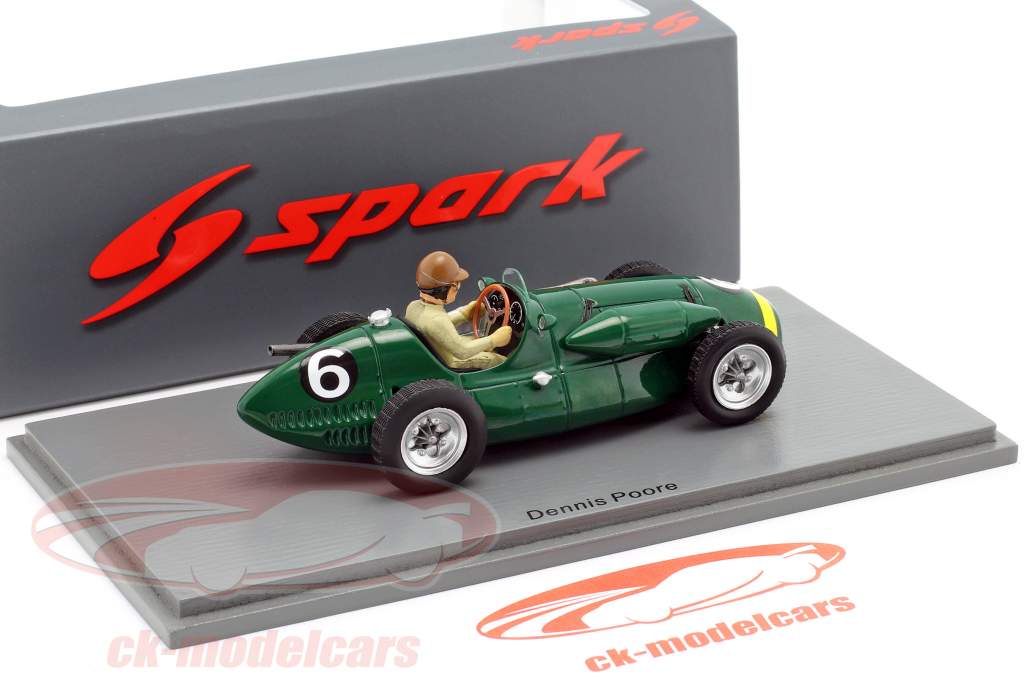 Dennis Poore Connaught A #6 4to Británico GP Formula 1 1952 1:43 Spark