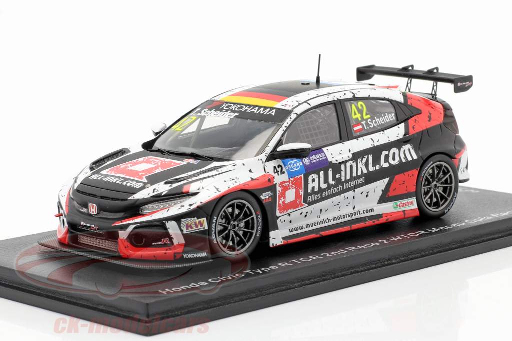 Honda Civic Type R TCR #42 2do Race 2 WTCR Macau Guia Race 2018 1:43 Spark