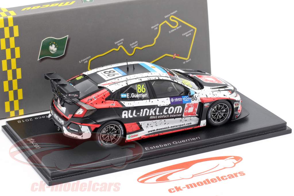 Honda Civic Type R TCR #86 Vencedor Race 3 WTCR Macau Guia Race 2018 1:43 Spark