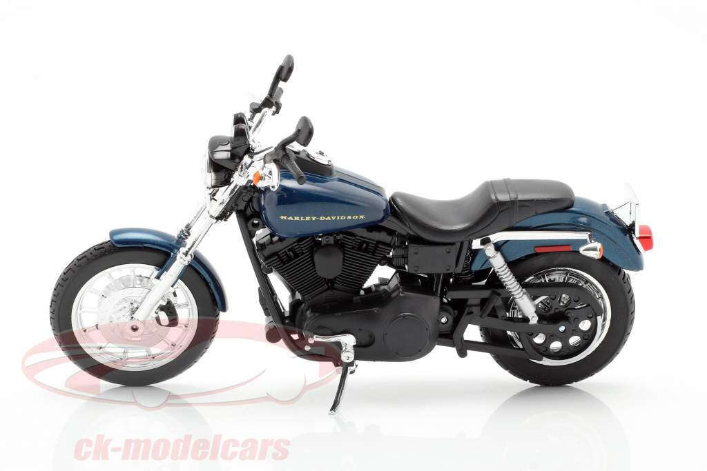 Harley Davidson Dyna Super Glide Sport Byggeår 2004 mørkeblå / sort 1:12 Maisto