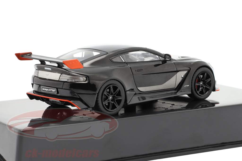 Aston Martin Vantage GT12 Byggeår 2015 sort / appelsin 1:43 Ixo