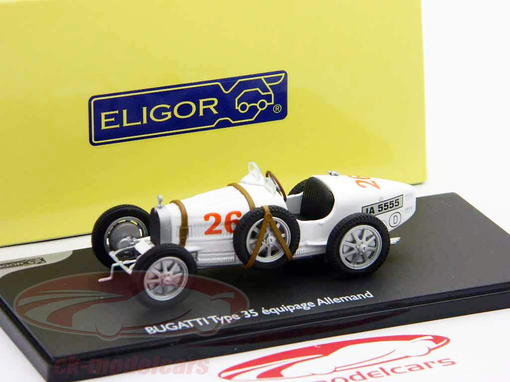 ブガッティタイプ35＃26国際グランプリレーシングチームドイツ1時43分モデルEligor