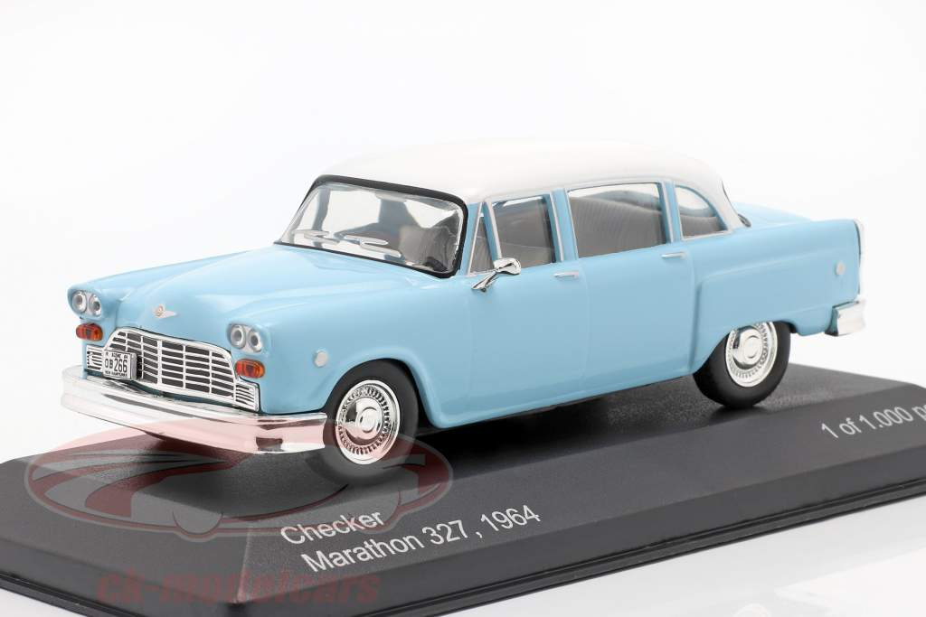Checker Marathon 327 year 1964 light blue / white 1:43 WhiteBox