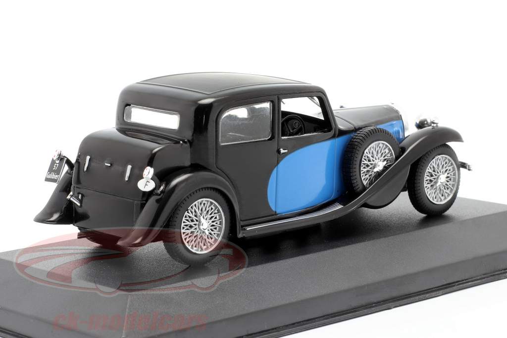 Bugatti 57 Galibier blauw / zwart 1:43 WhiteBox