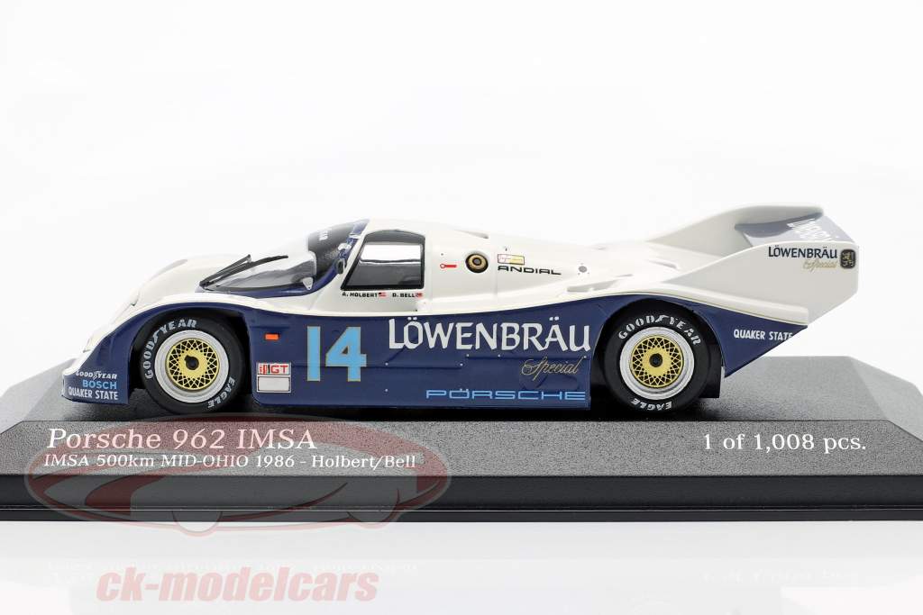 Porsche 962 IMSA #14 Winner IMSA 500 km Mid-Ohio 1986 1:43 Minichamps
