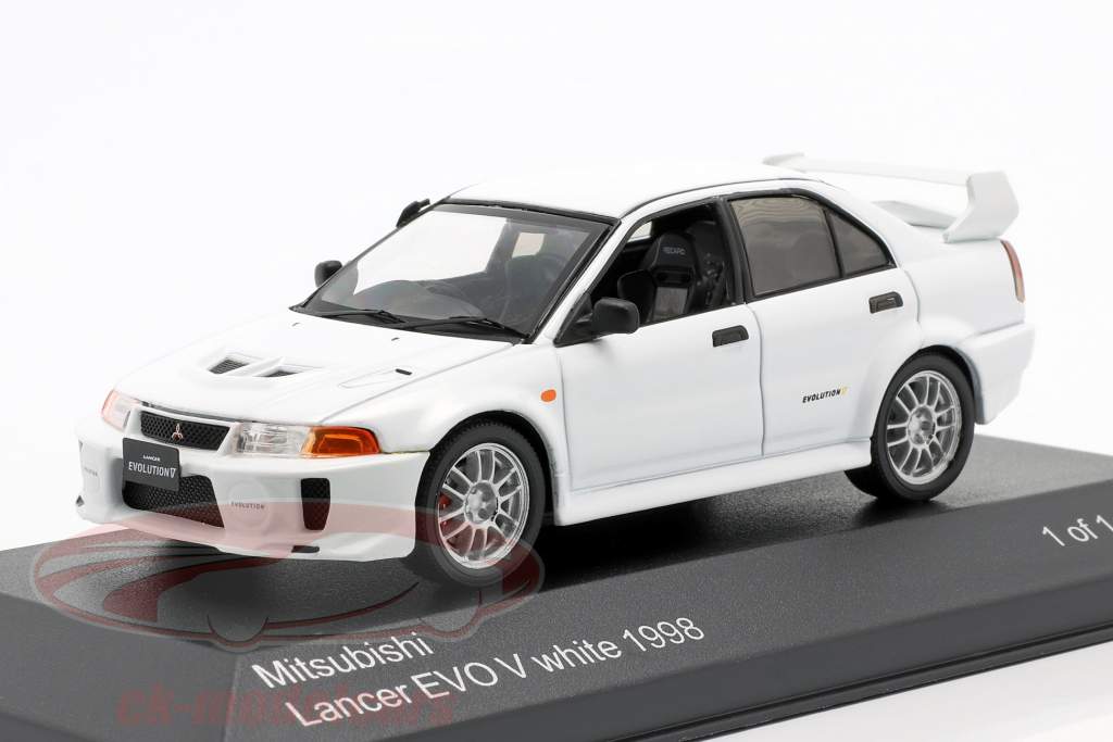 Mitsubishi Lancer Evo V RHD weiß 1:43 WhiteBox
