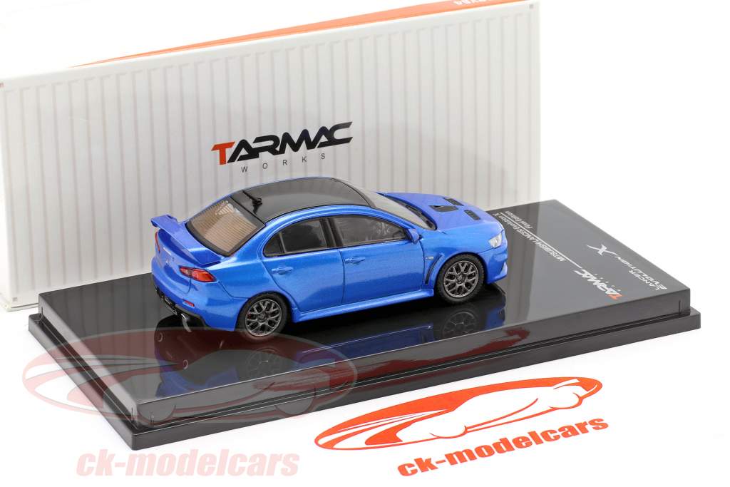 Mitsubishi Lancer Evolution X Final Edition octano azul 1:64 Tarmac Works
