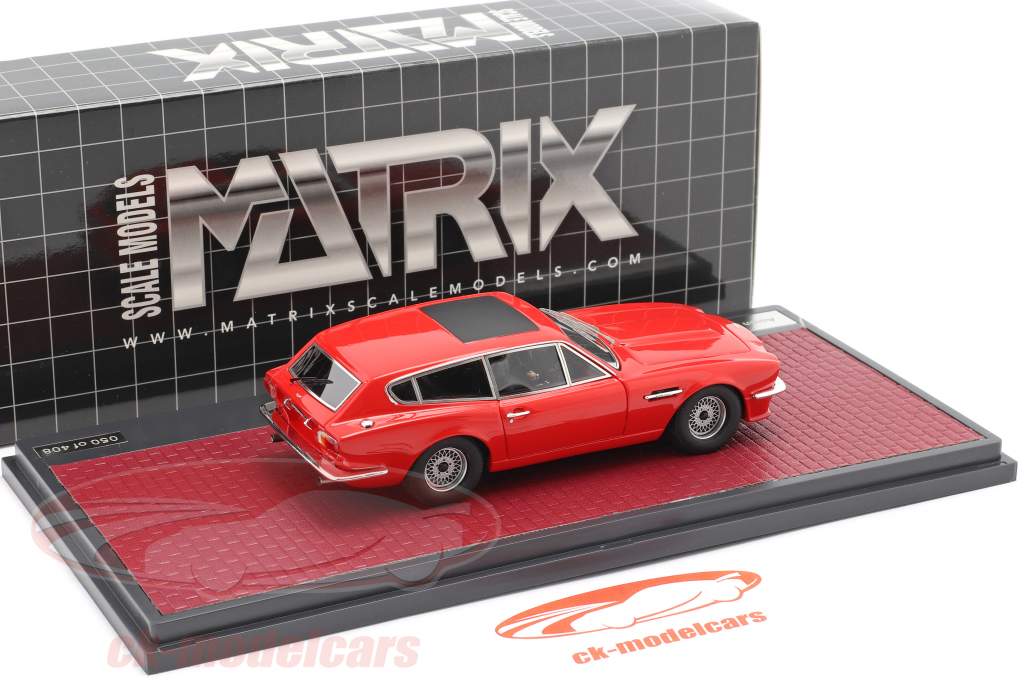 Aston Martin V8 Shooting Brake Bouwjaar 1986 rood 1:43 Matrix