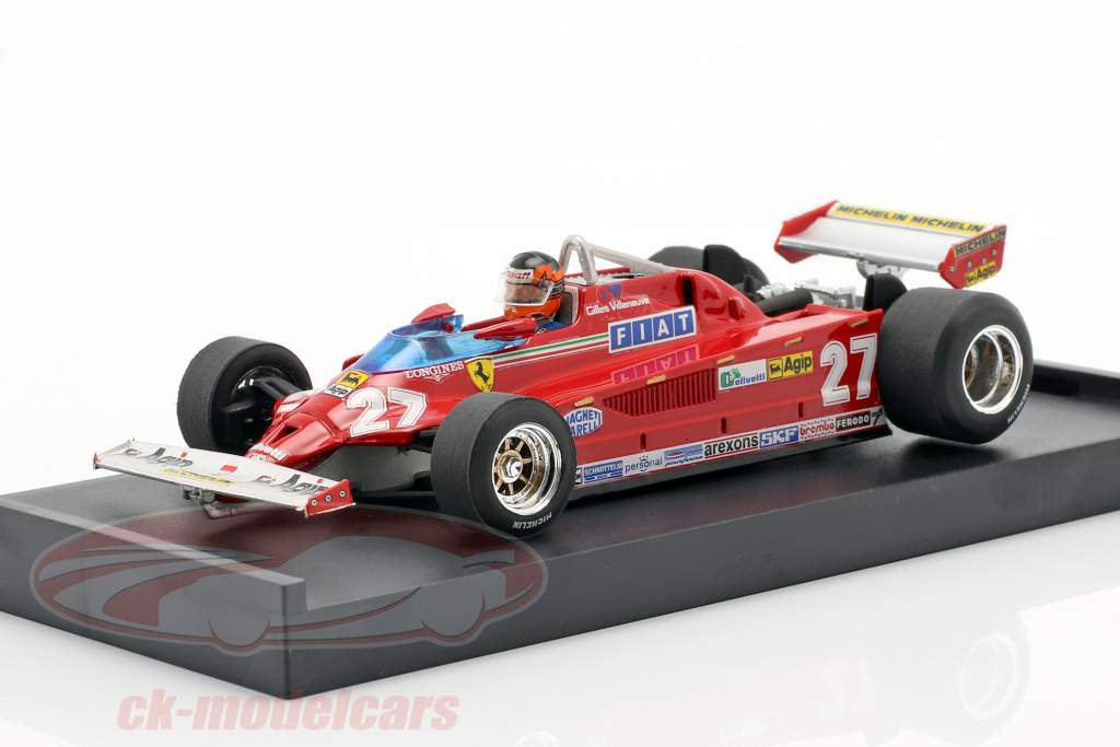 Gilles Villeneuve Ferrari 126CK #27 italiano GP Fórmula 1 1981 1:43 Brumm