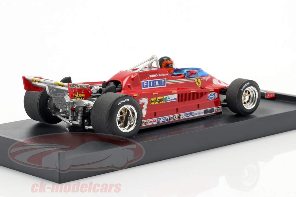 Gilles Villeneuve Ferrari 126CK #27 italiano GP Fórmula 1 1981 1:43 Brumm