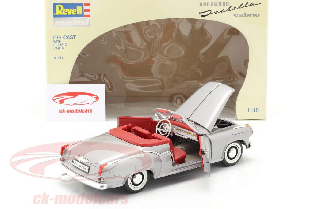 Borgward Isabella Cabriolet silver / red 1:18 Revell