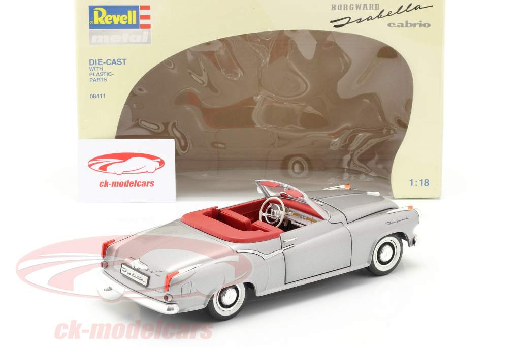 Borgward Isabella Cabriolet silver / red 1:18 Revell