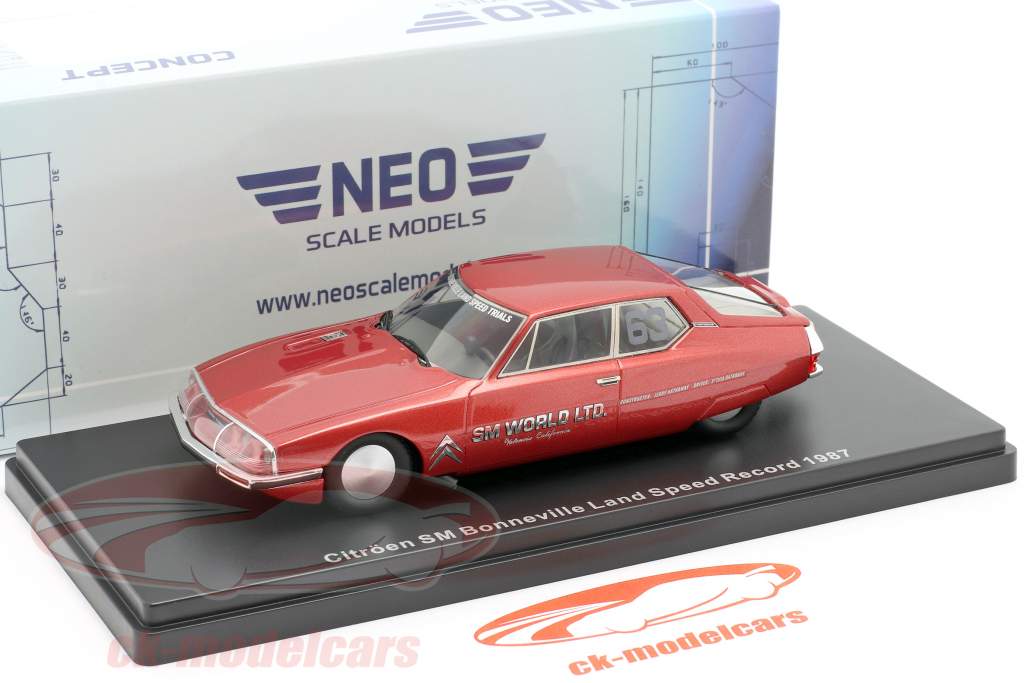 Citroen SM #63 Bonneville Land Speed Record Car 1987 Hathaway 1:43 Neo