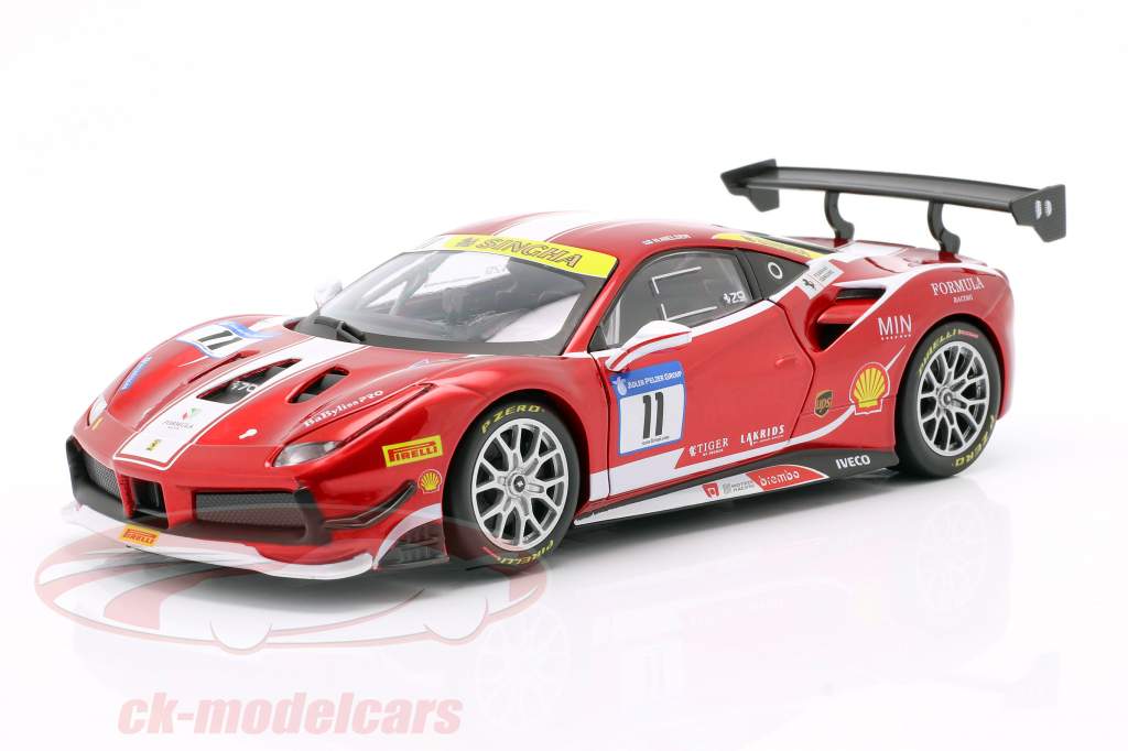 Ferrari 488 Challenge #11 Formula Racing Mugello 2017 N. Nielsen 1:24 Bburago