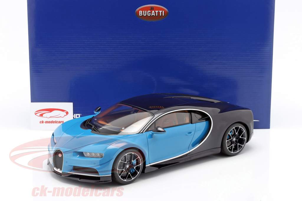 Bugatti Chiron Byggeår 2016 lys blå / mørkeblå 1:12 Kyosho