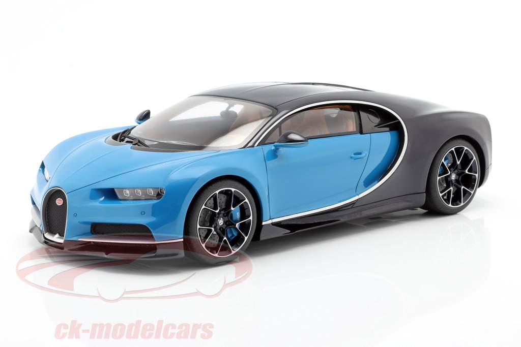 Bugatti Chiron Byggeår 2016 lys blå / mørkeblå 1:12 Kyosho