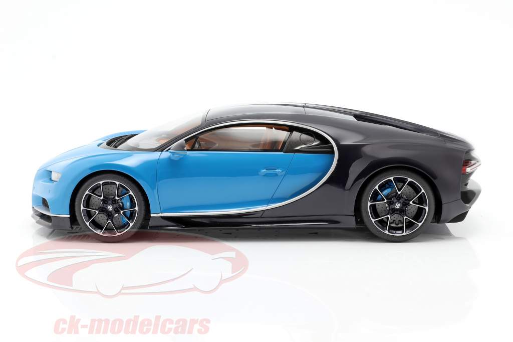 Bugatti Chiron Byggeår 2016 lys blå / mørkeblå 1:12 Kyosho