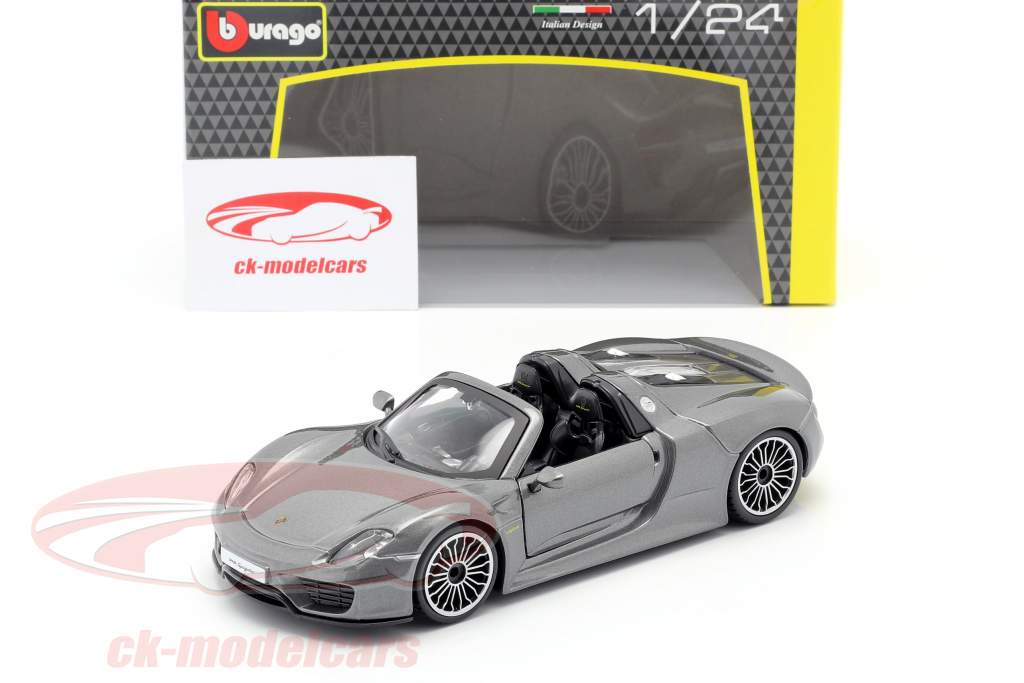 Porsche 918 Spyder grigio argento 1:24 Bburago