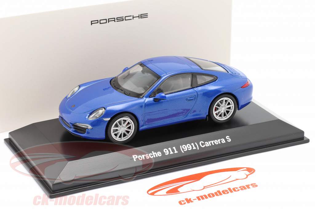 Porsche 911 (991) Carrera S blu metallico 1:43 Welly