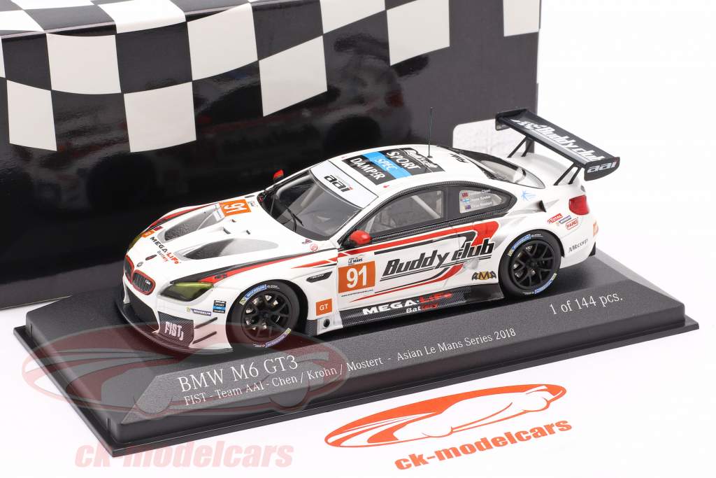 BMW M6 GT3 #91 Asian LeMans Series 2018 Chen, Krohn, Mostert 1:43 Minichamps