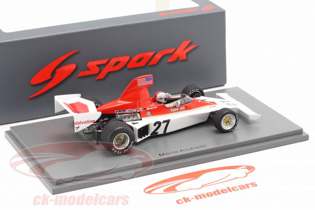 Mario Andretti Parnelli VPJ4 #27 4th Schweden GP Formel 1 1975 1:43 Spark