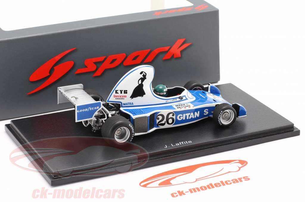 Jacques Laffite Ligier JS5 #26 4th Long Beach GP Formel 1 1976 1:43 Spark