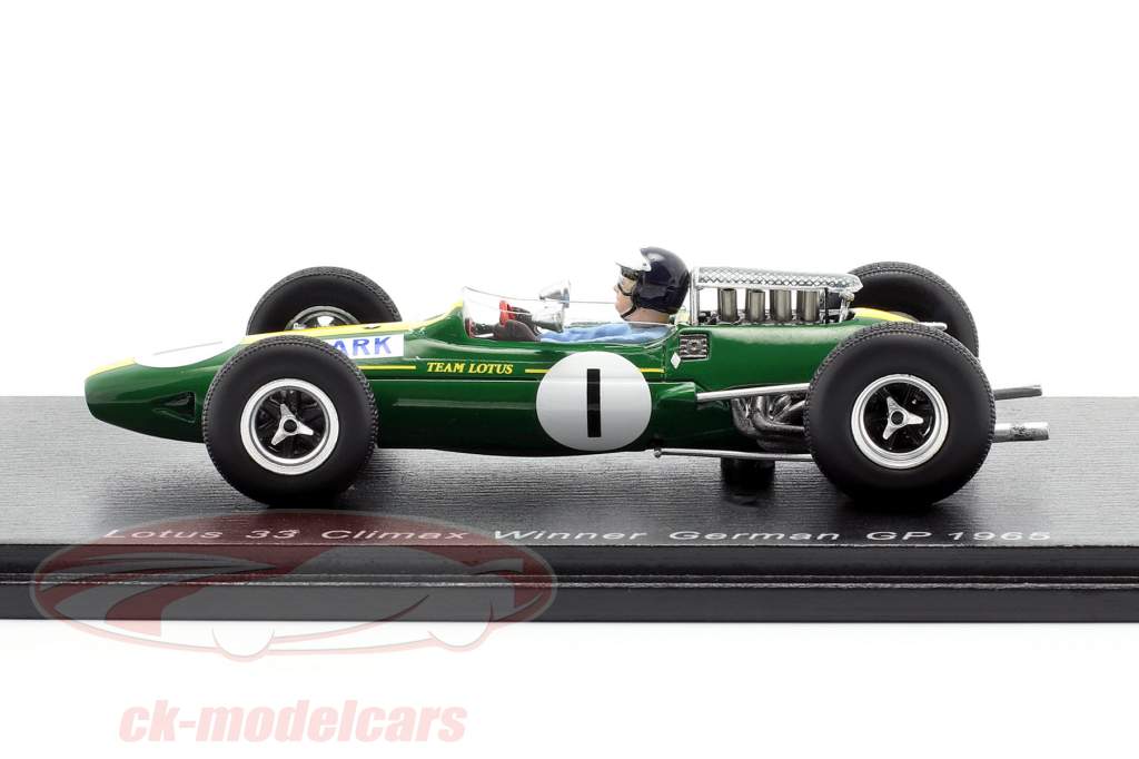 Jim Clark Lotus 33 #1 Sieger Deutschland GP Weltmeister F1 1965 1:43 Spark