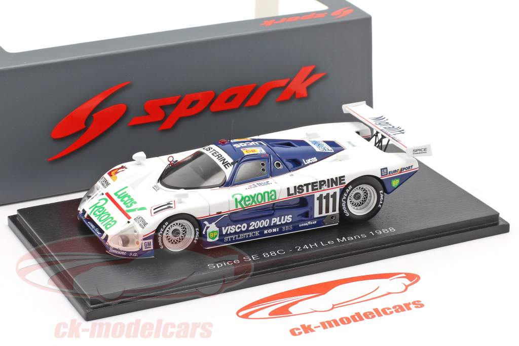 Spice SE88C #111 Gagnant C2 24h LeMans 1988 Spice, Bellm, de Thoisy 1:43 Spark