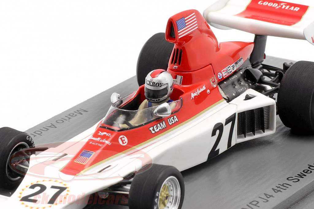 Mario Andretti Parnelli VPJ4 #27 4th Schweden GP Formel 1 1975 1:43 Spark