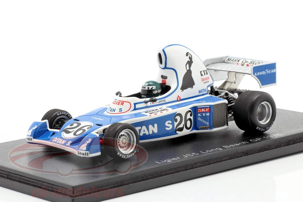 Jacques Laffite Ligier JS5 #26 4e Long Beach GP formule 1 1976 1:43 Spark