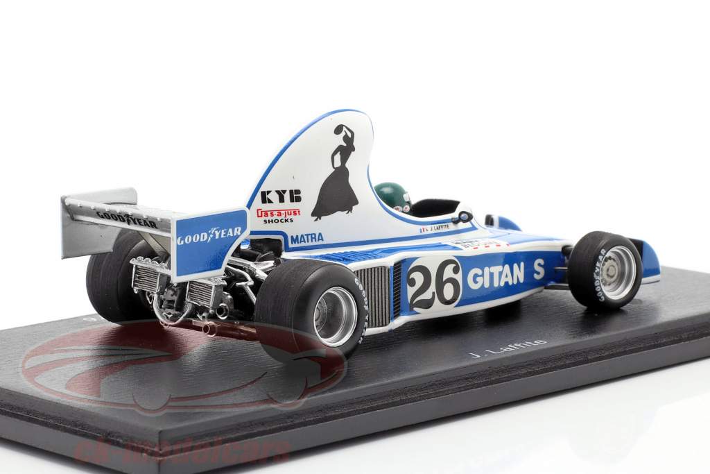 Jacques Laffite Ligier JS5 #26 4th Long Beach GP Formel 1 1976 1:43 Spark